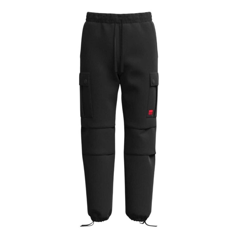 Hugo Mens Ripstop Relaxed Fit Cargo Pants / Black